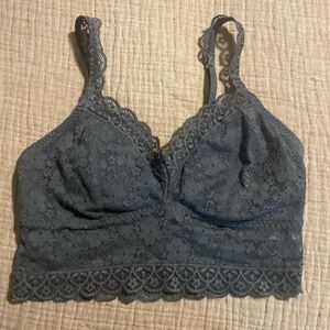 Hollister Lace Bralette in Deep Gray